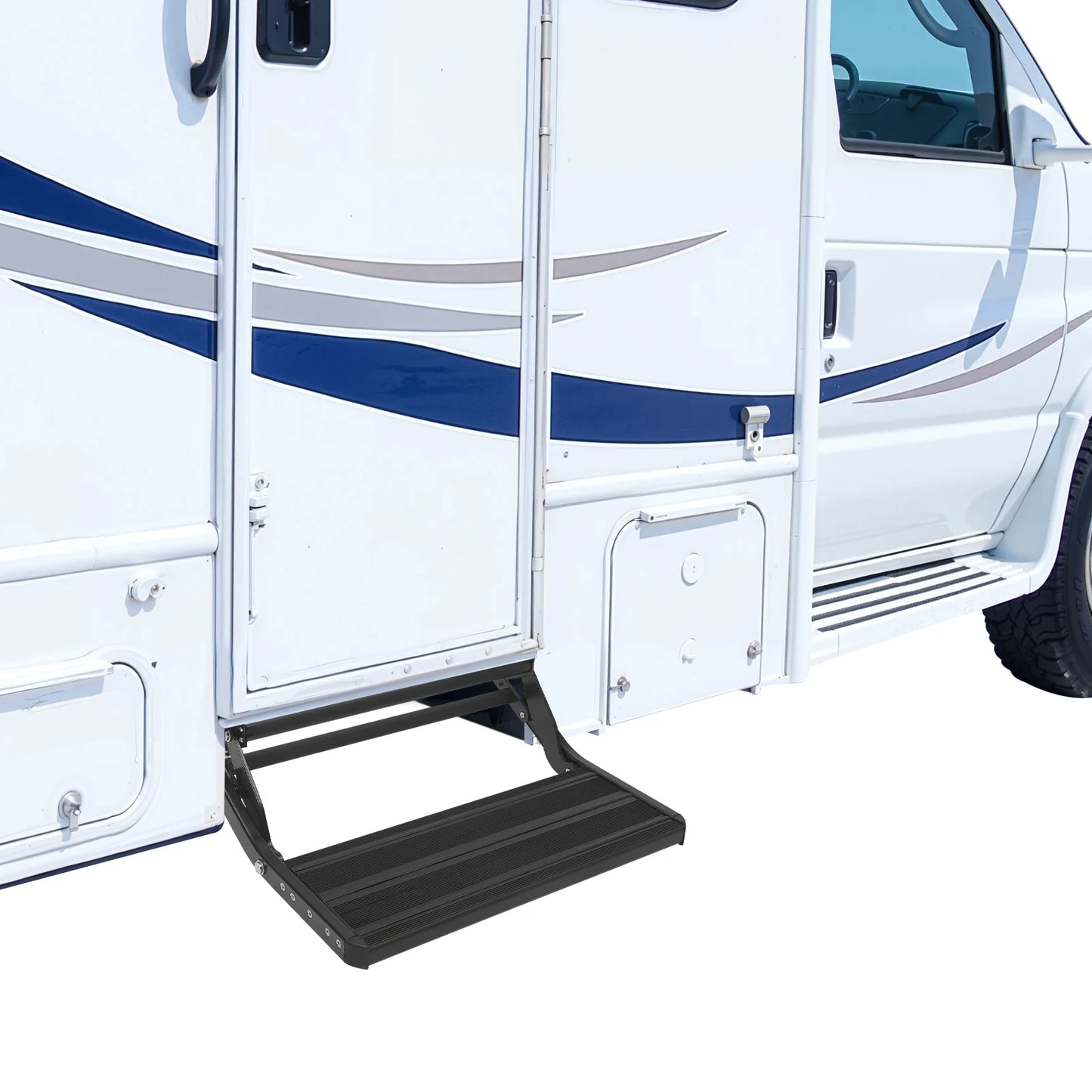 Bymaocar RV Aluminum Alloy Running Board Folding Drop Step