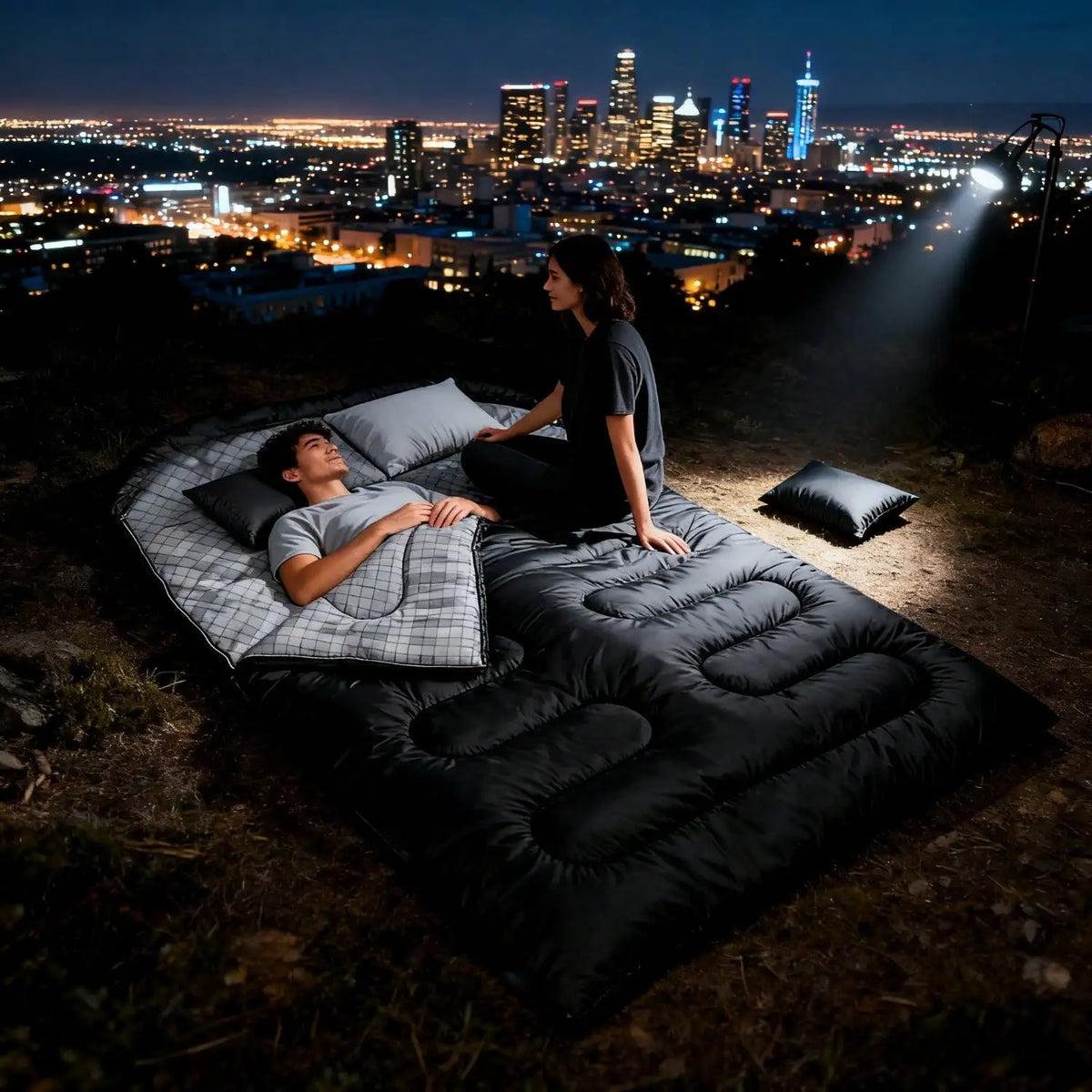Double Adult Sleeping Bag For Cold Weather Camping And Hiking