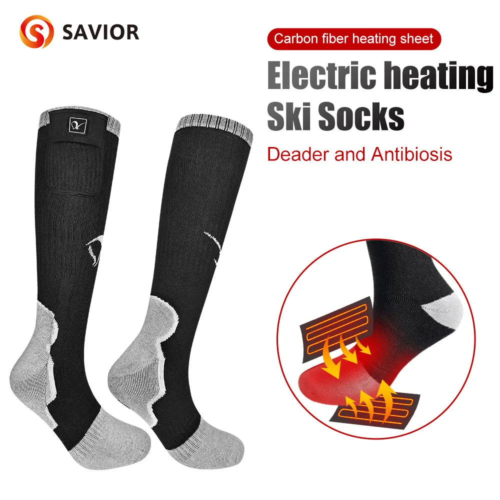 Savior Rechargeable Heated Socks For Winter Outdoor Activities