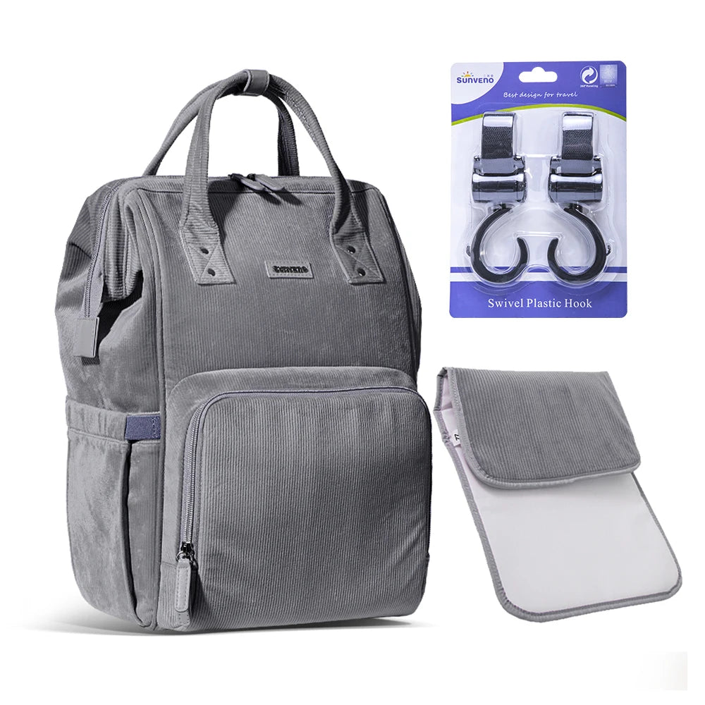 Sunveno Diaper Bag Backpack Travel Organizer For Moms And Baby
