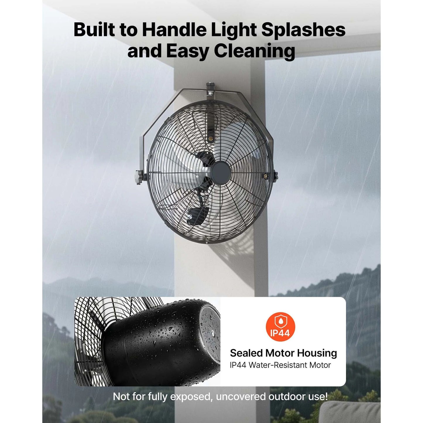 SucceBuy Wall Mount Fan 3 Speed Adjustable Rotation Industrial Workshop