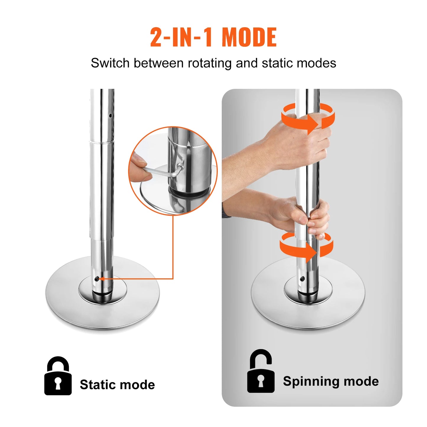 SucceBuy Professional Dancing Pole Kit Heavy Duty Stainless Steel