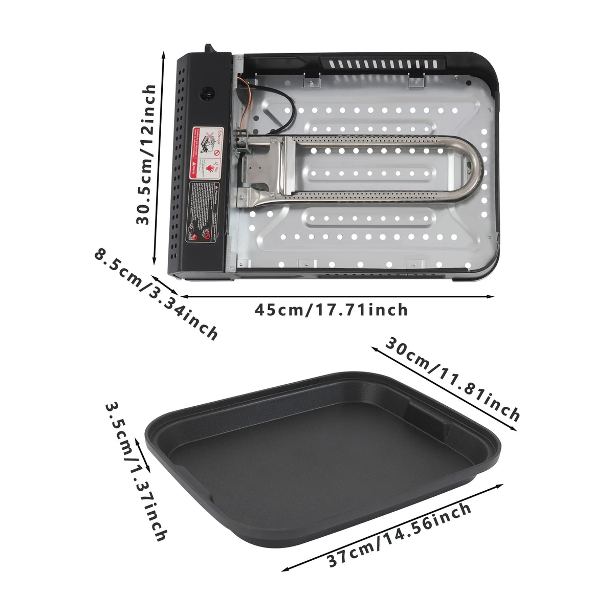 Outdoor Portable Butane Camping Stove With Grill Pan And Lid