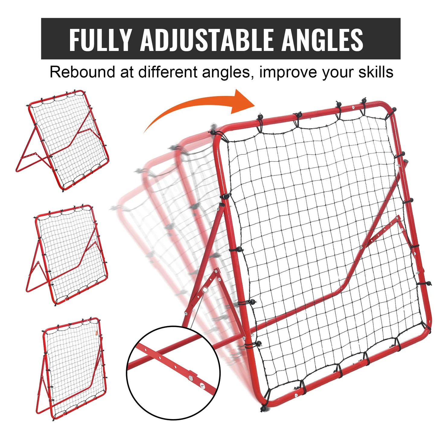 Portable Soccer Rebounder Net With Adjustable Angles For Training