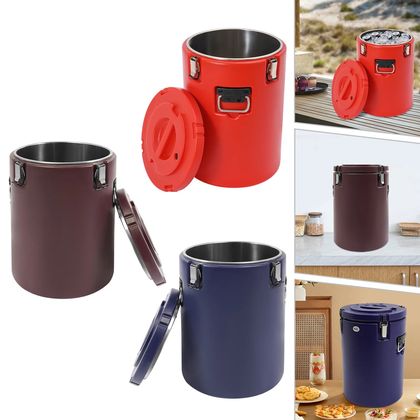 Bymaocar Stainless Steel Insulated Soup Container For Parties