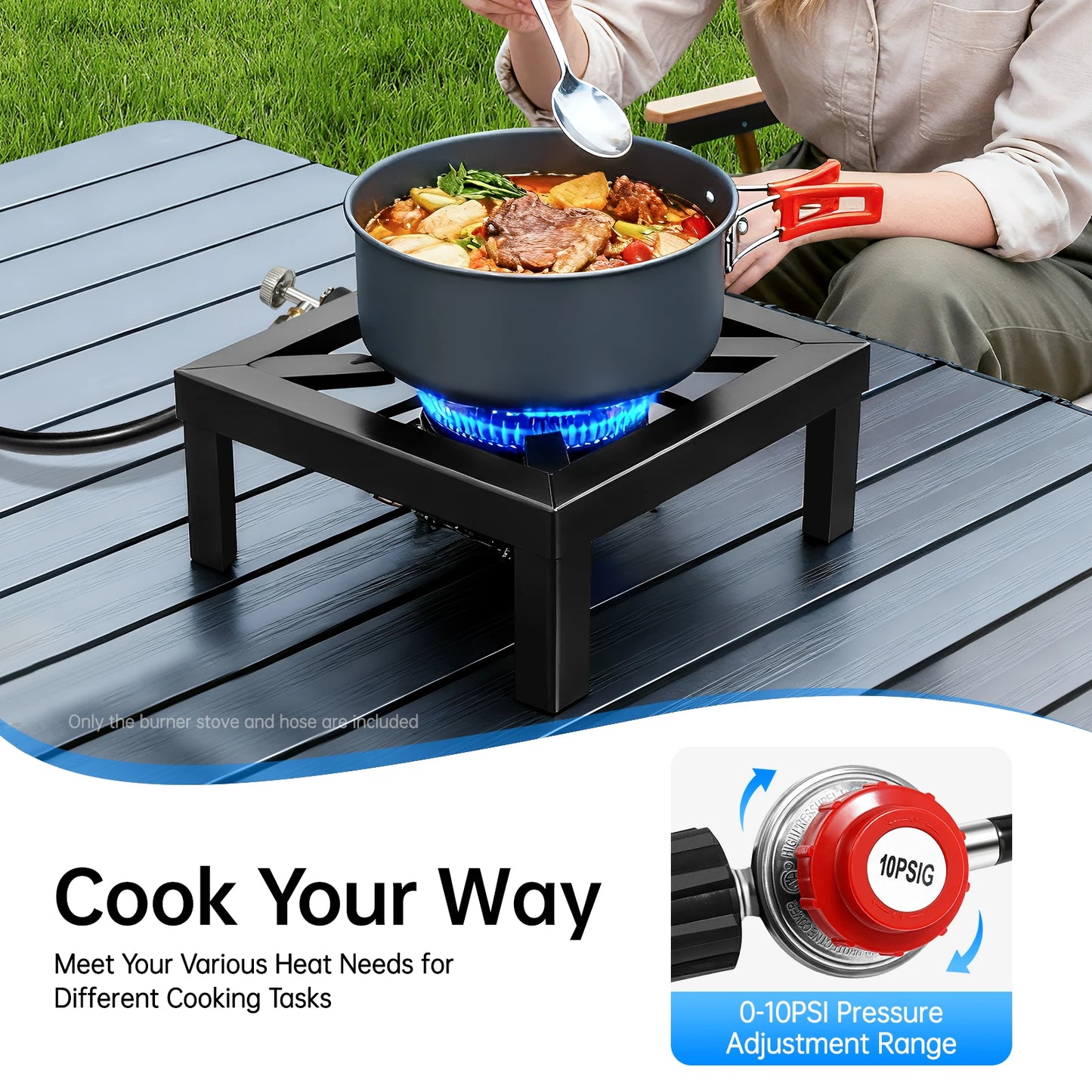 Portable Single Burner Outdoor Gas Stove Propane Cooker