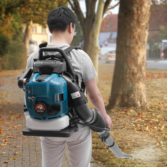 Bymaocar 75.6CC Four Stroke Gas Powered Backpack Leaf Blower