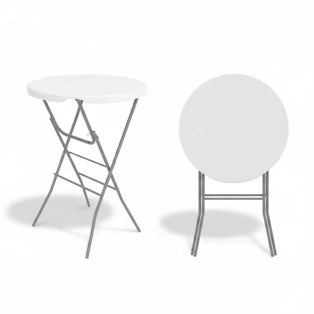 GarveeLife Folding Cocktail Table With Waterproof Top And Steel Frame