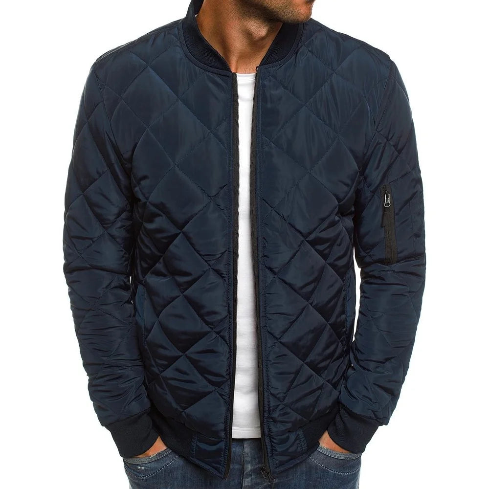 Winter Vintage Flight Mesh Baseball Collar Jacket For Men