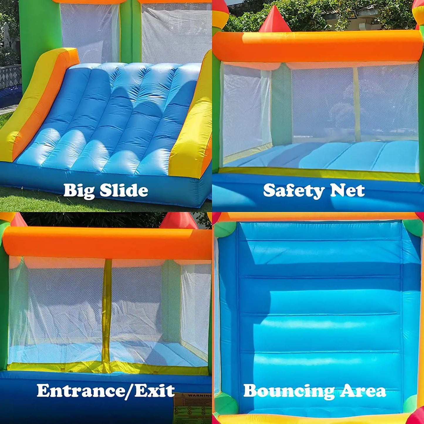 Yard Inflatable Bounce House With Slide For Kids Outdoor Backyard