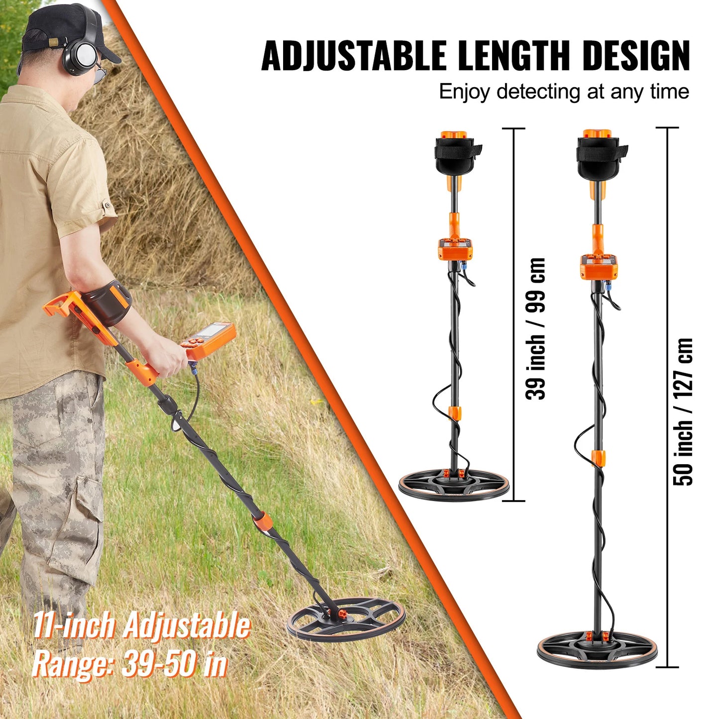 SucceBuy Rechargeable Metal Detector With IP68 Waterproof Coil