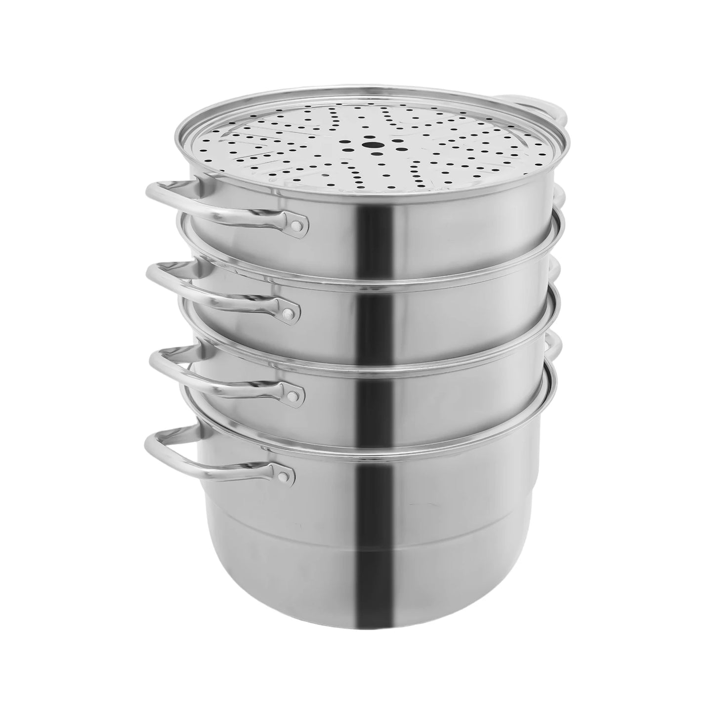 Bymaocar 5 Tier Stainless Steel Steamer Pot With Lid For All Hobs