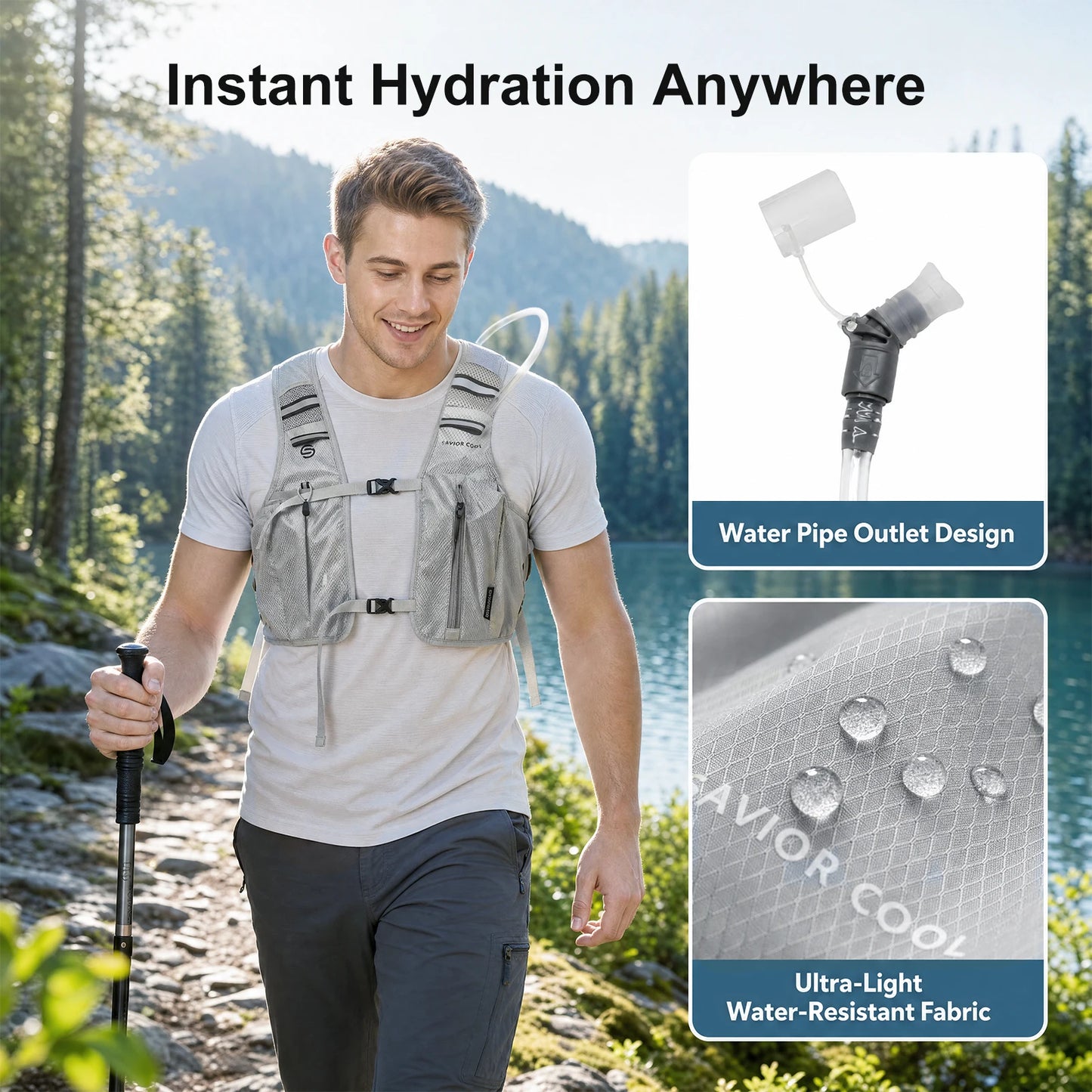 Snow Deer Outdoor Cooling Vest With Built In Water Bladder