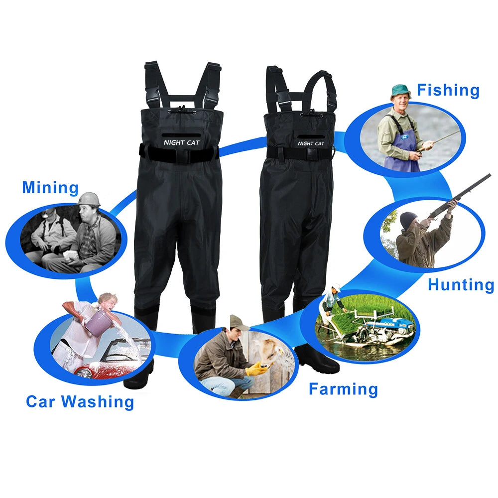 Waterproof Nylon Chest Waders For Fishing And Hunting Comfortable