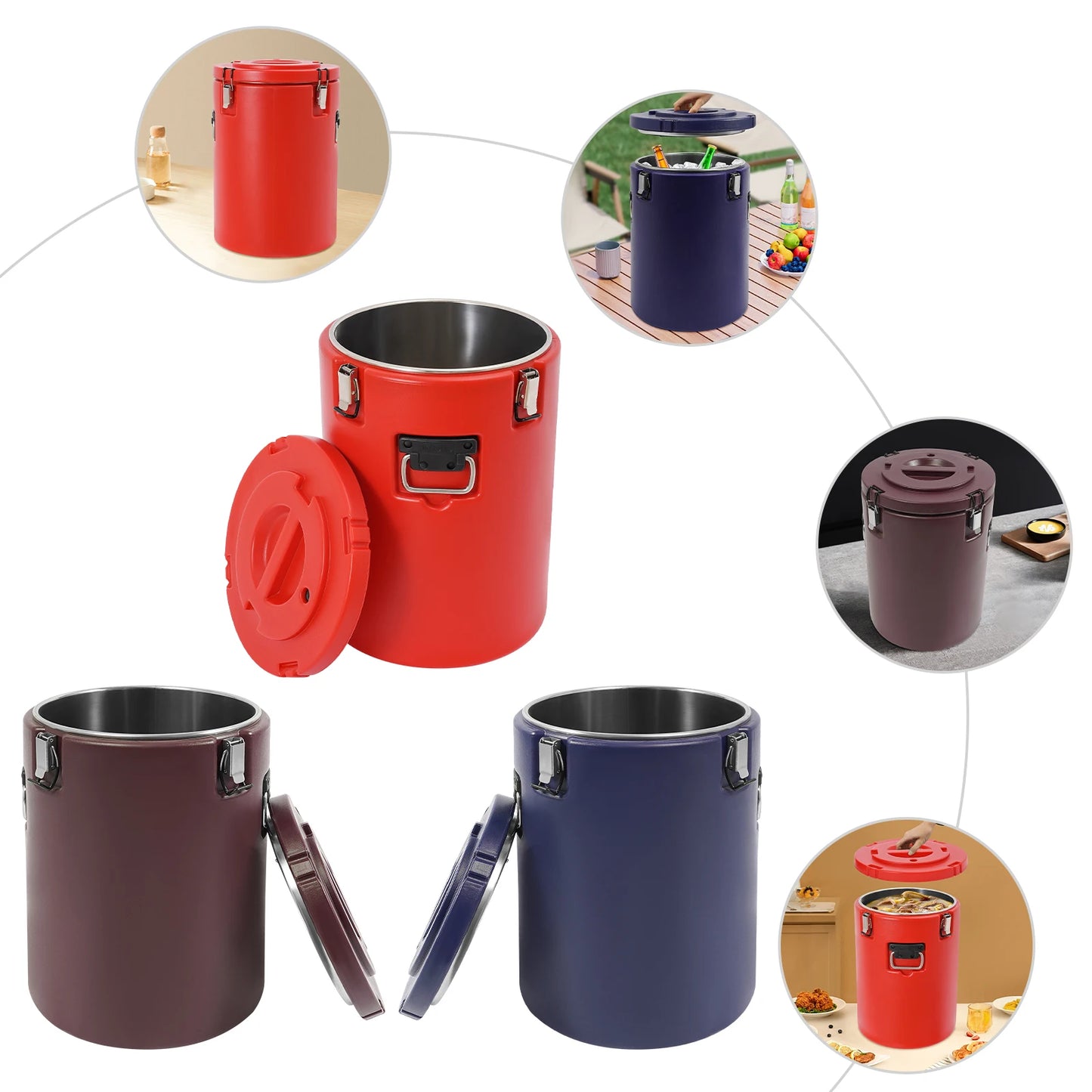 Bymaocar Stainless Steel Insulated Soup Container For Parties