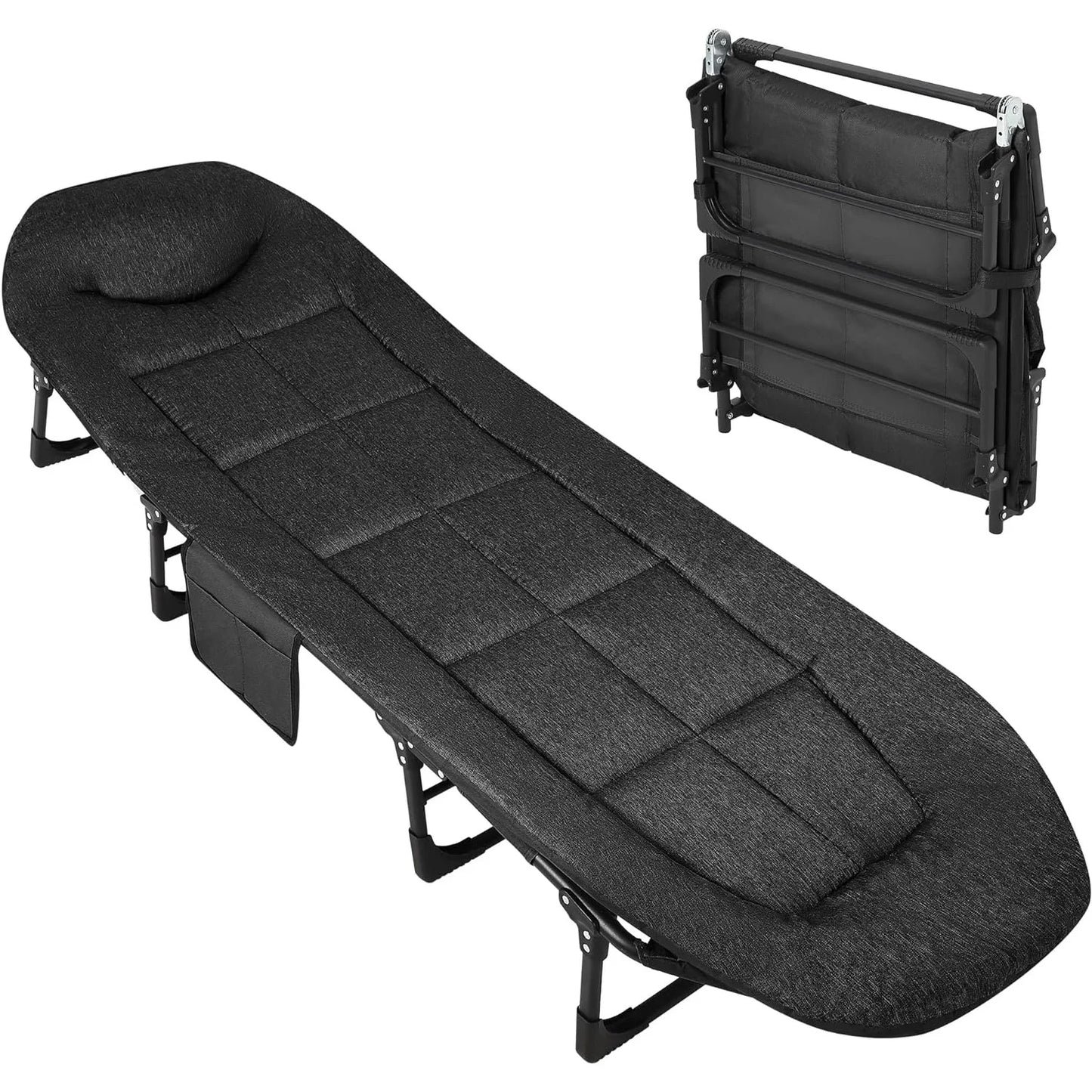 Himiss 75 Inch Lightweight Camping Tent Cot With Cushion Pillow