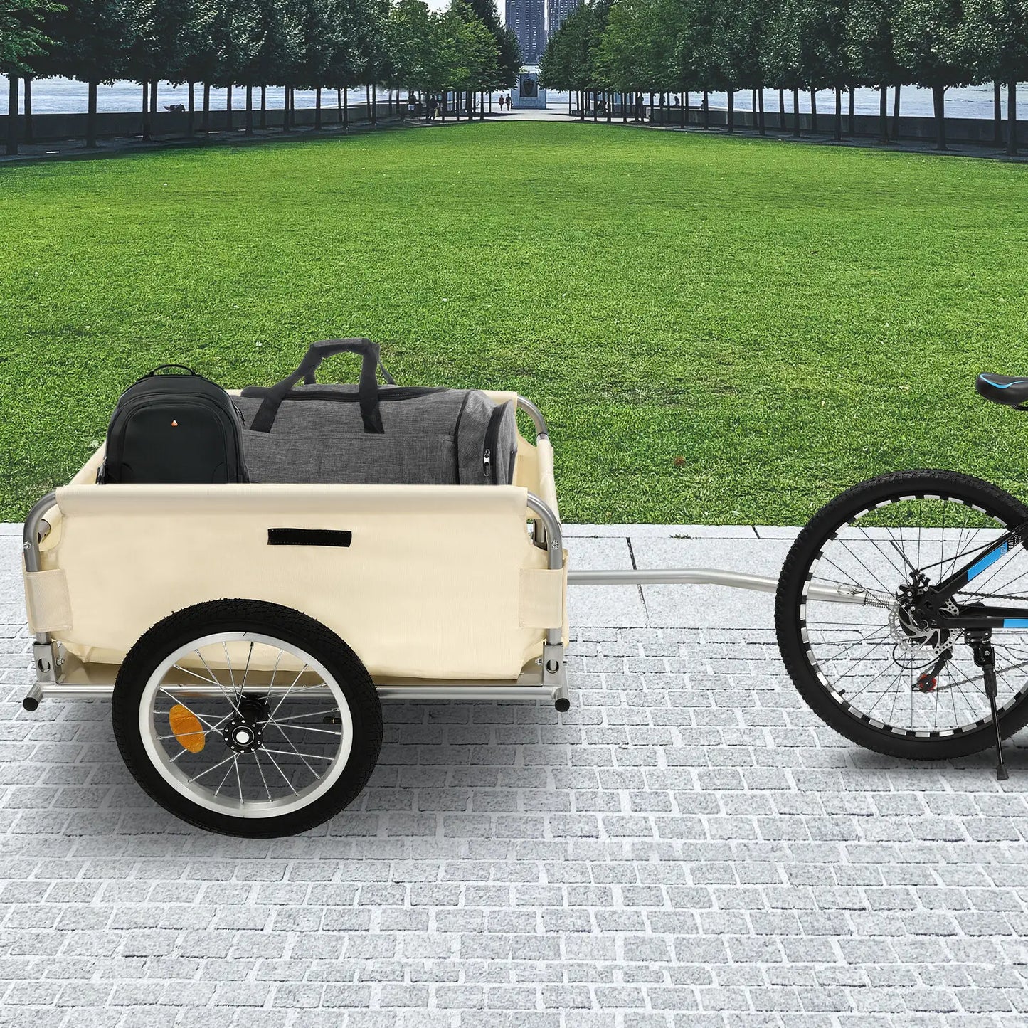 Bicycle Trailer 50Kg Load Aluminum Utility Cargo Trailer