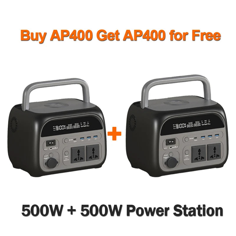 CTOLITY 500W LiFePo4 Portable Power Station Solar Generator Apower 400