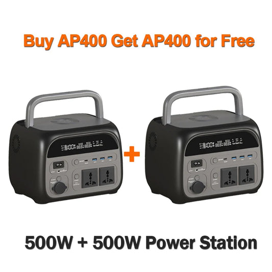 CTOLITY 500W LiFePo4 Portable Power Station Solar Generator Apower 400