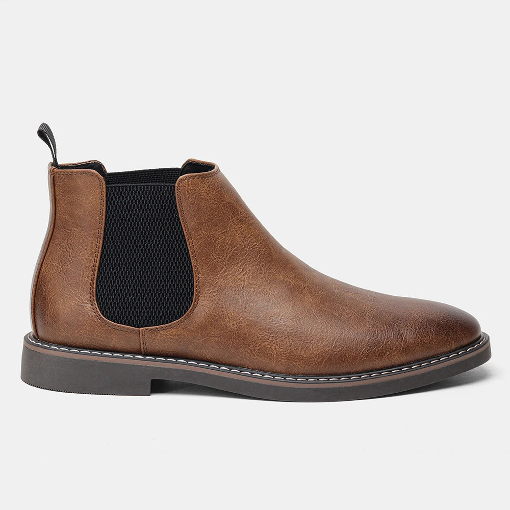 Hecrafted Mens Chelsea Ankle Boots With Elastic Comfort Fit