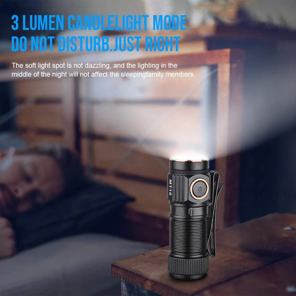 Trustfire Mt10 1000 Lumens Mini Rechargeable Flashlight With Magnet