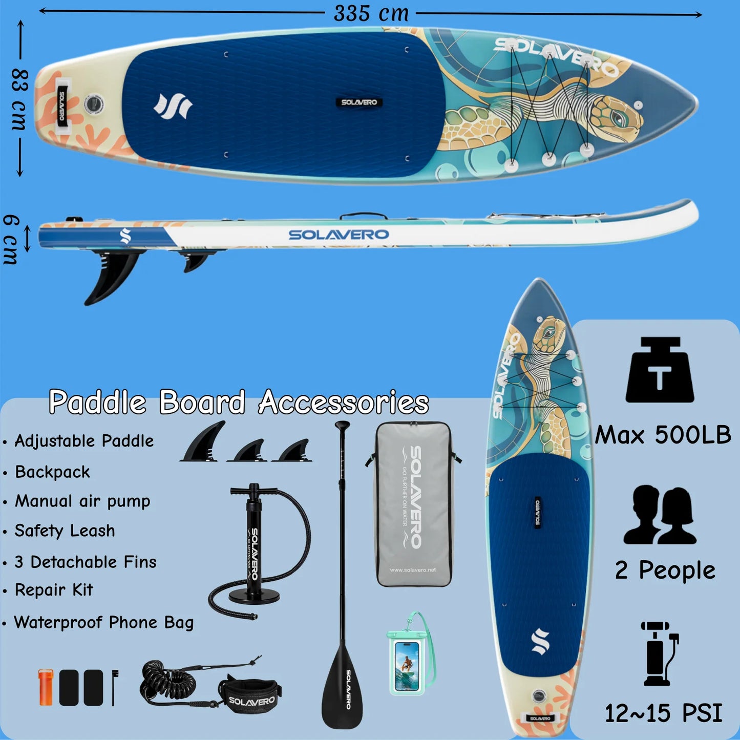 Nebmaax Inflatable Stand Up Paddle Board With Premium Accessories