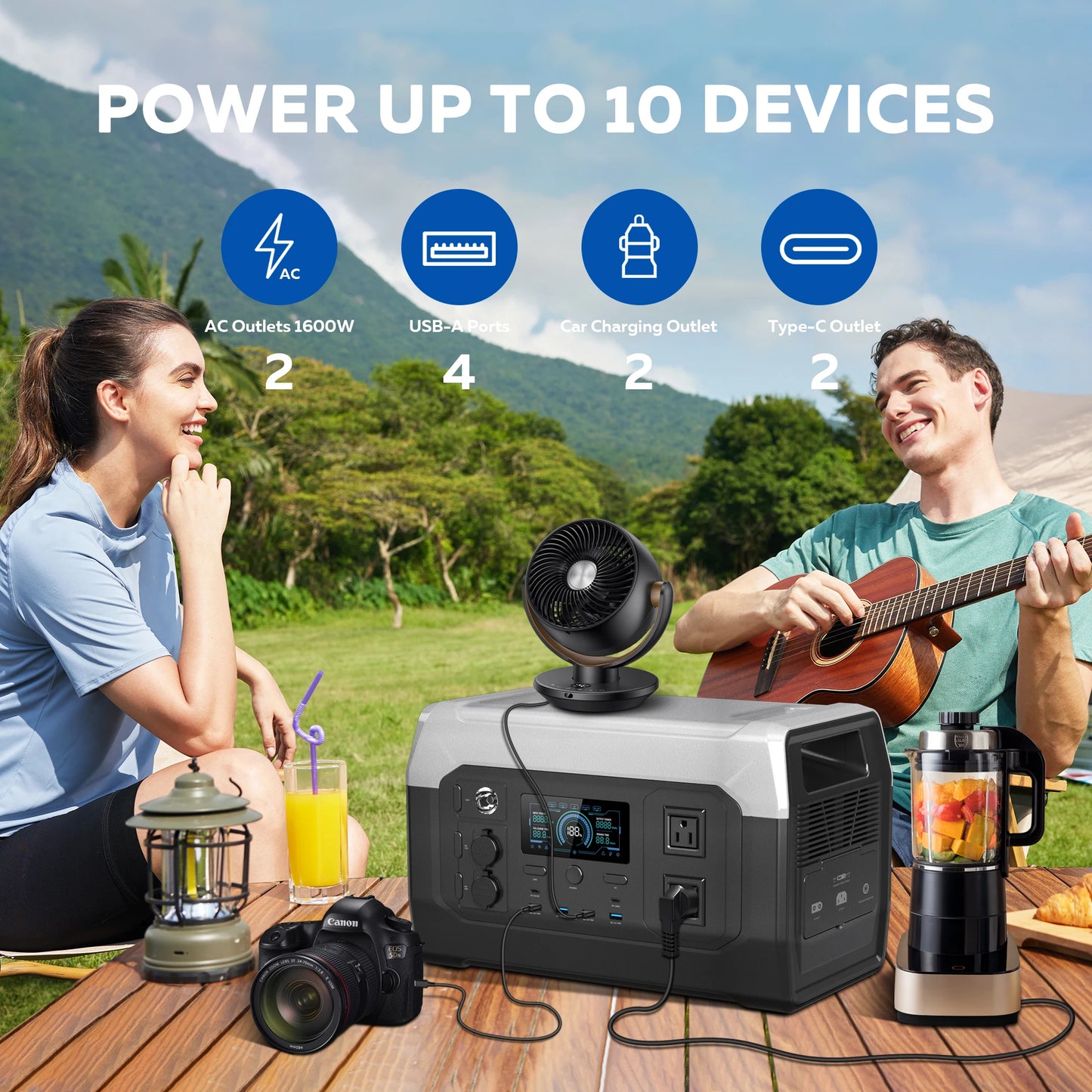 CTOLITY XP1000 SP200N Portable Power Station With 200W Solar Panel