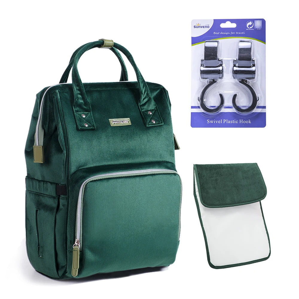 Sunveno Diaper Bag Backpack Travel Organizer For Moms And Baby