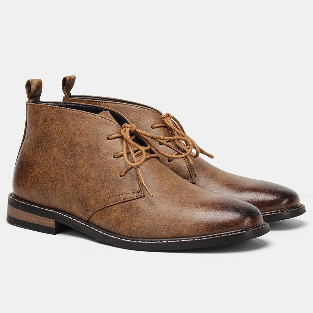 Hecrafted Men's Suede Chukka Desert Boots Casual Lace Up