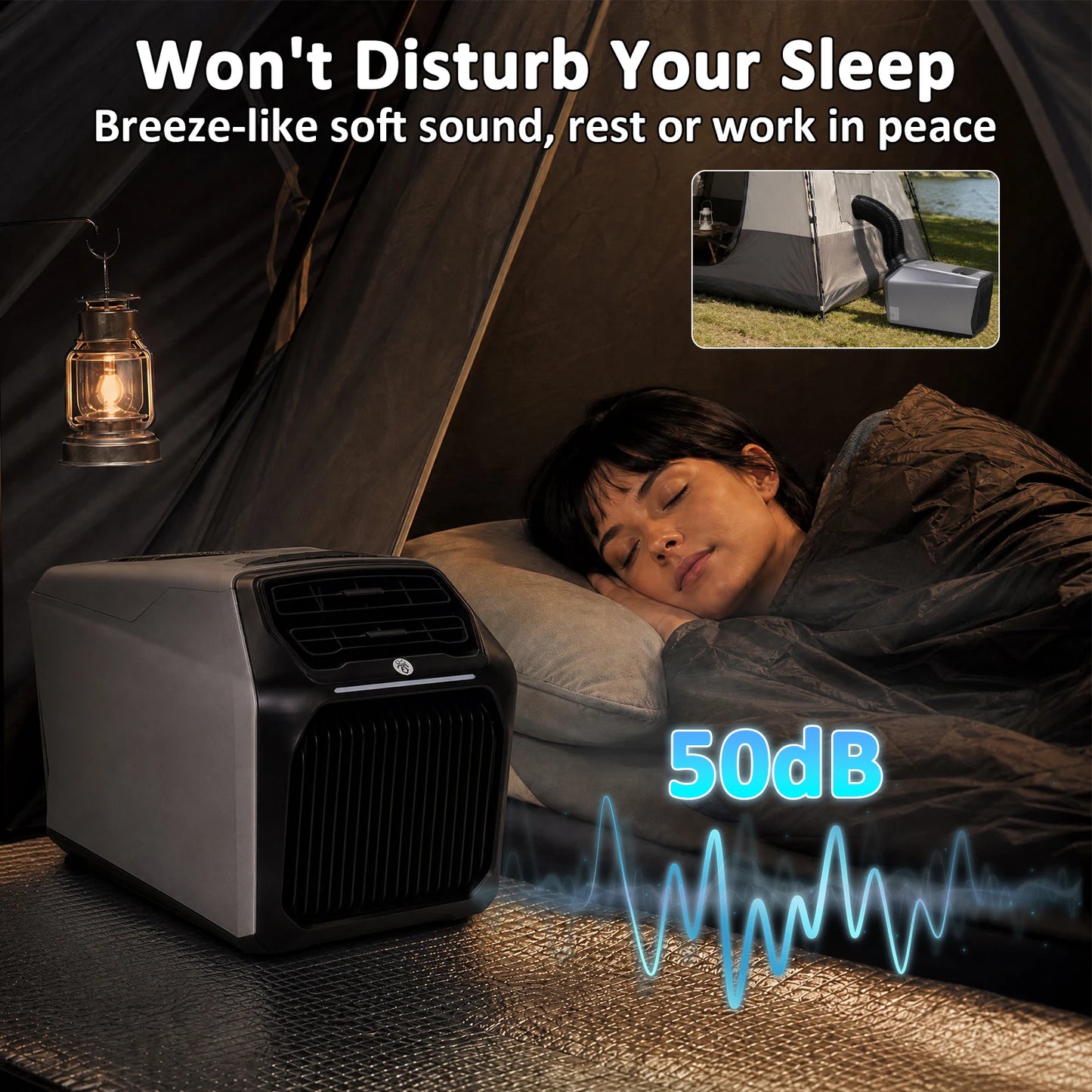 Portable 6800Btu Air Conditioner Cooling Heating For Rv Tent Camping