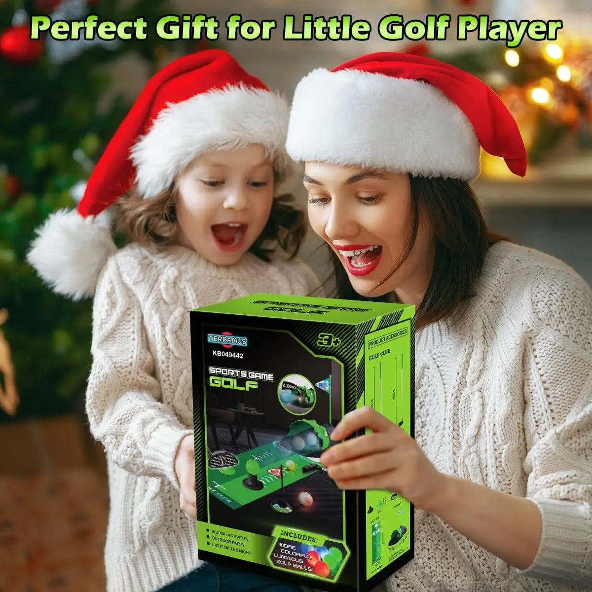 VATOS Kids Auto Return Golf Set With Night Light Balls