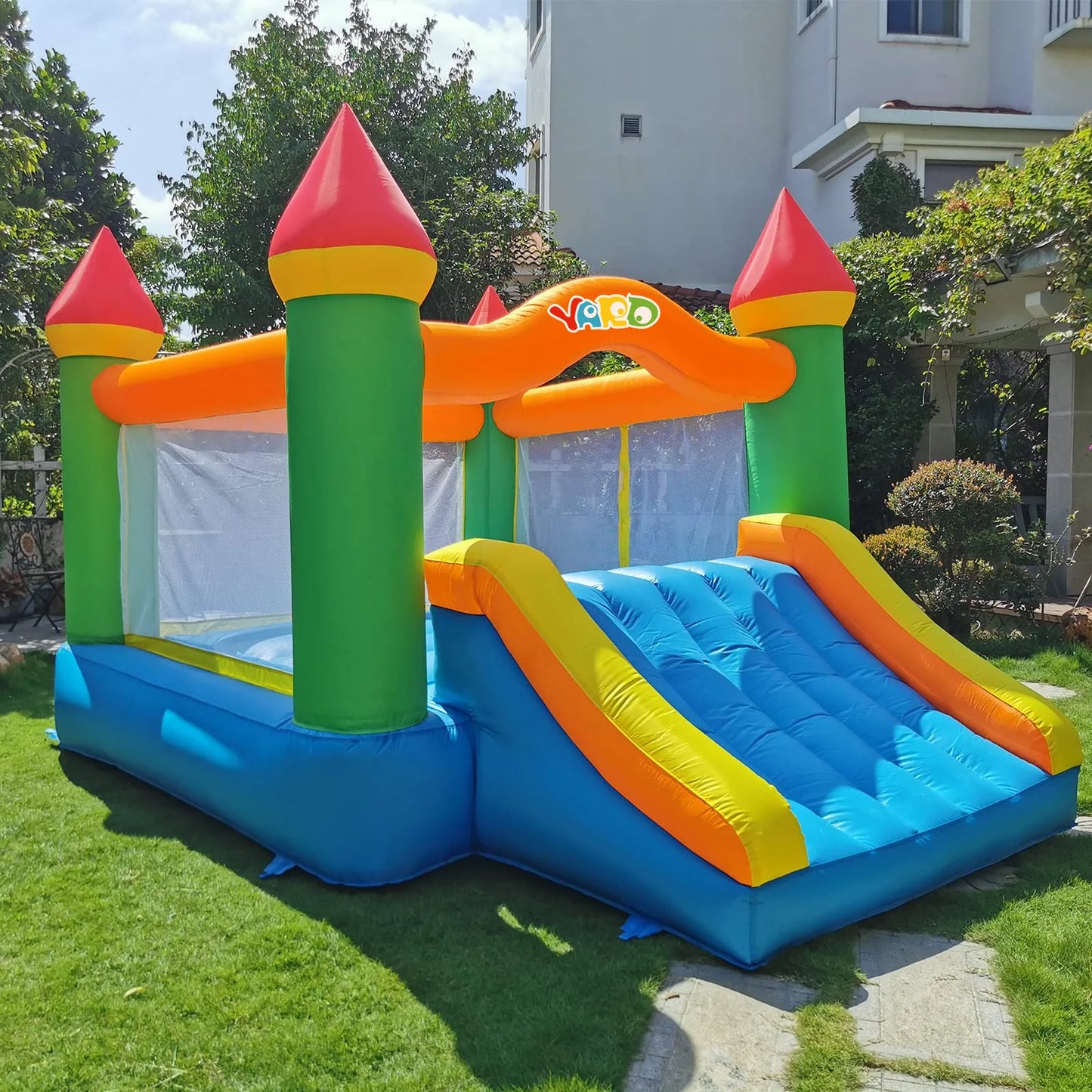 Yard Inflatable Bounce House With Slide For Kids Outdoor Backyard