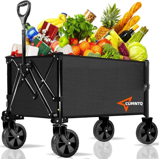 NBVCX Foldable Utility Wagon 350Lb All Terrain Collapsible Cart