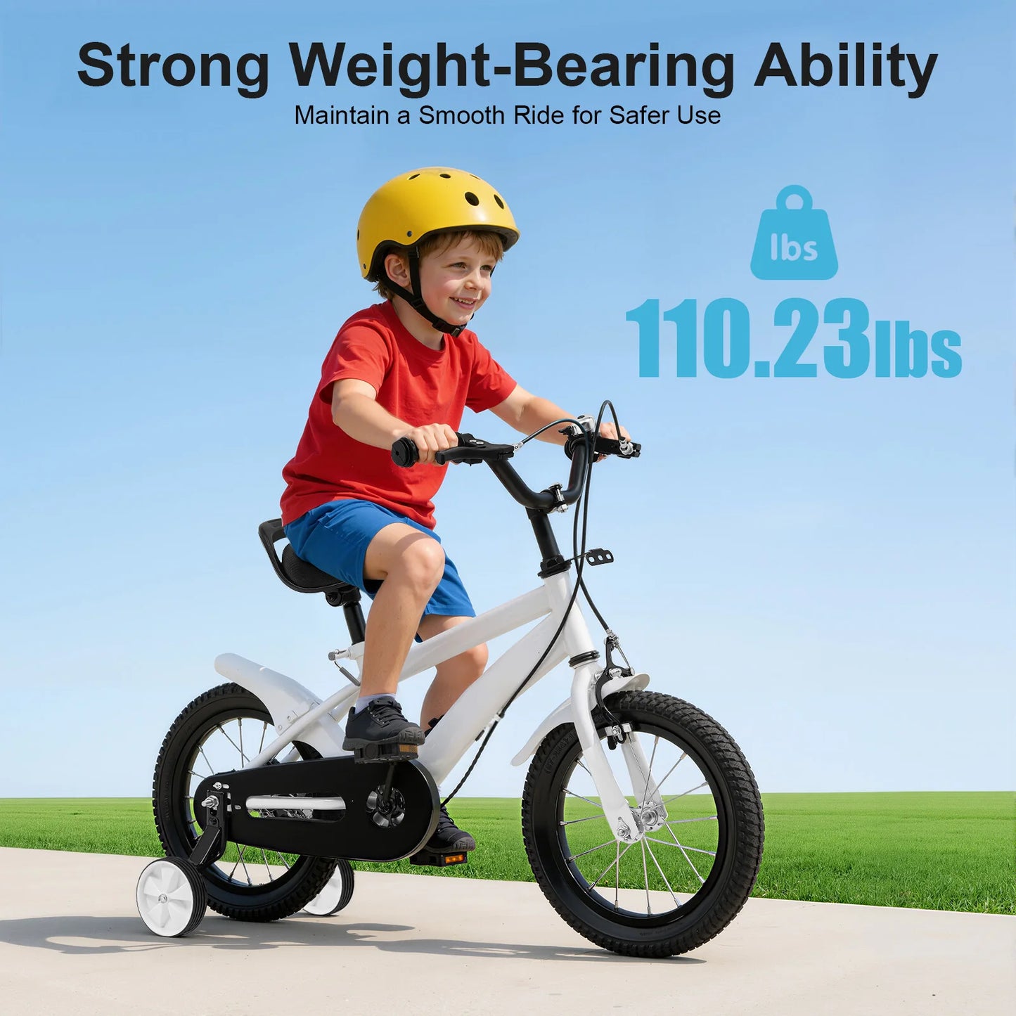 Kids Safe Learning Bicycle With Adjustable Height And Mudguards