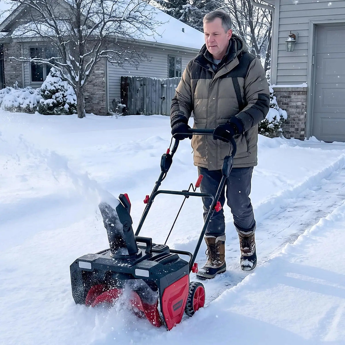 HiMISS Cordless Brushless Snow Blower With Dual LED Lights