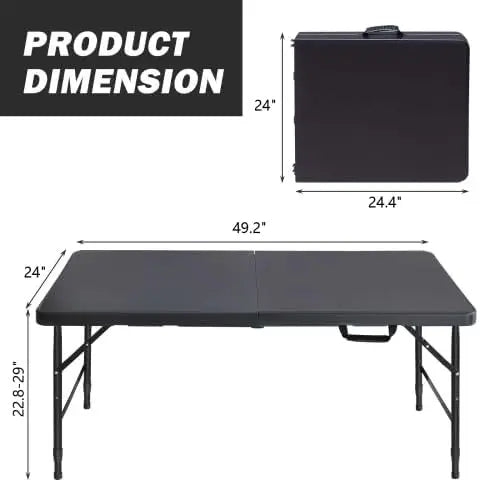 Studyset Heavy Duty Folding Table 300 Lb Capacity Outdoor