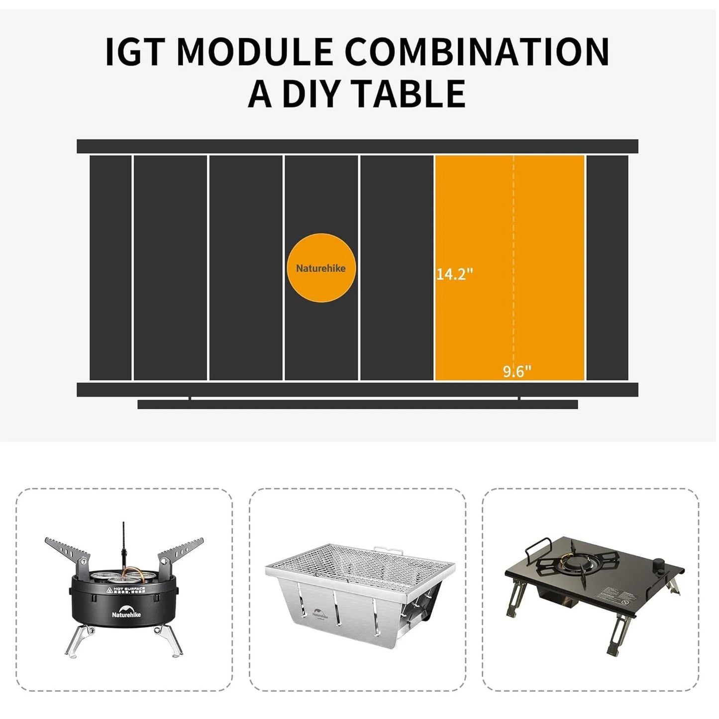 Naturehike IGT Table Aluminum Folding Camp Kitchen Outdoor