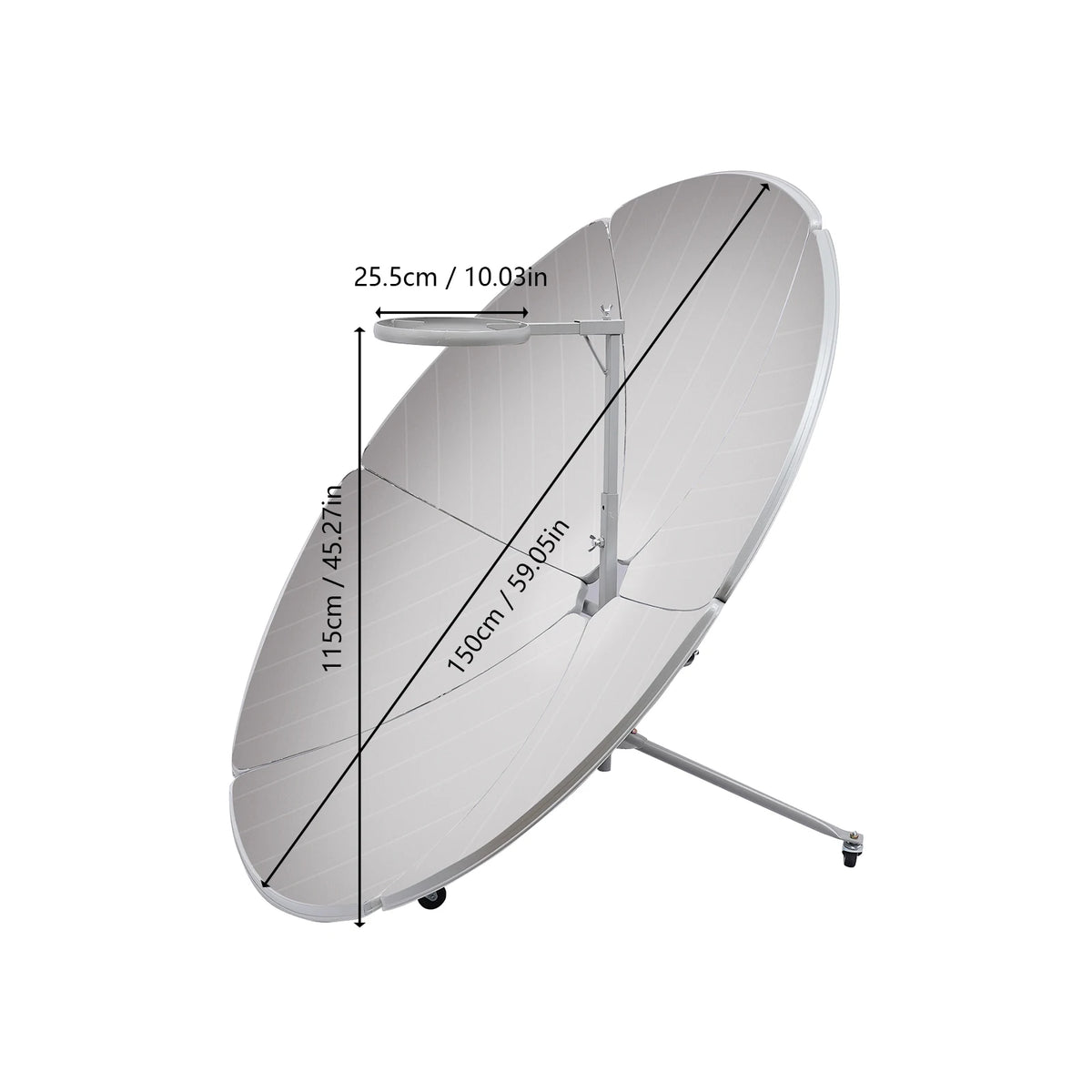 Parabolic Solar Cooker for Camping Off Grid Heating and Education