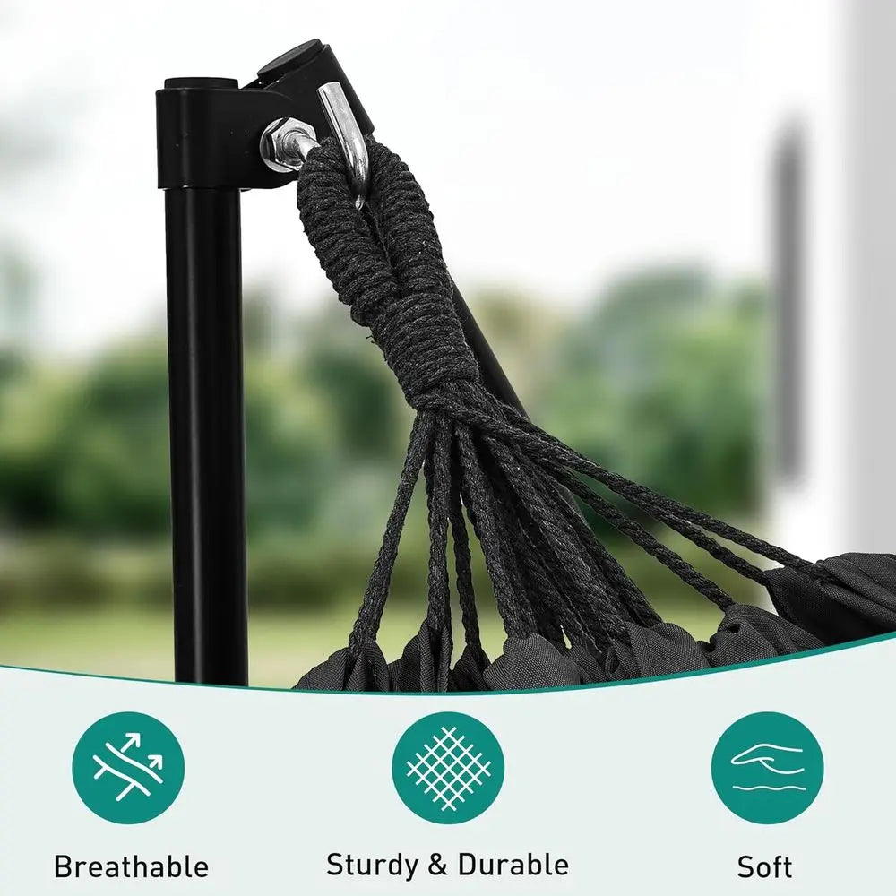 Portable 2 In 1 Hammock And Swinging Chair With Stand