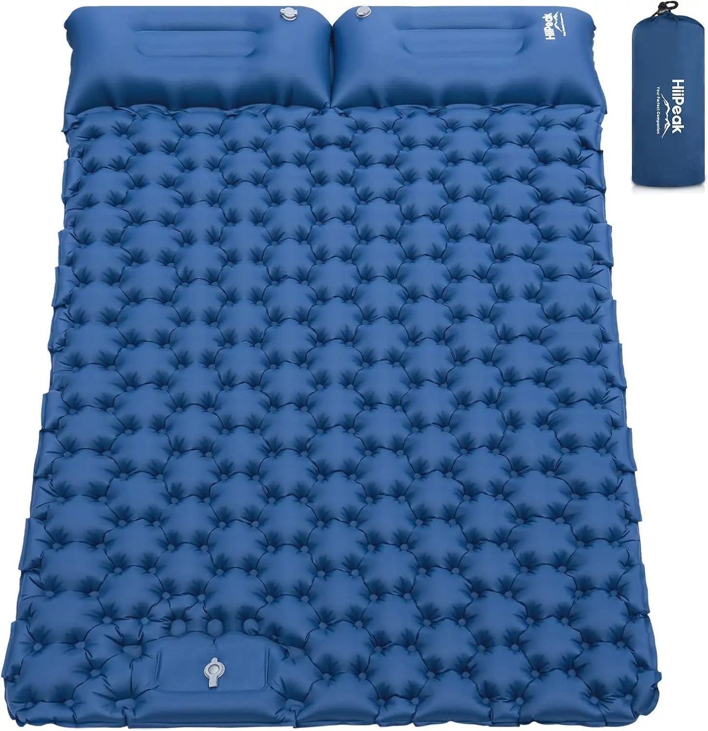 YTYIN Double Self-Inflating Sleeping Pad With Built-In Pillow And Pump