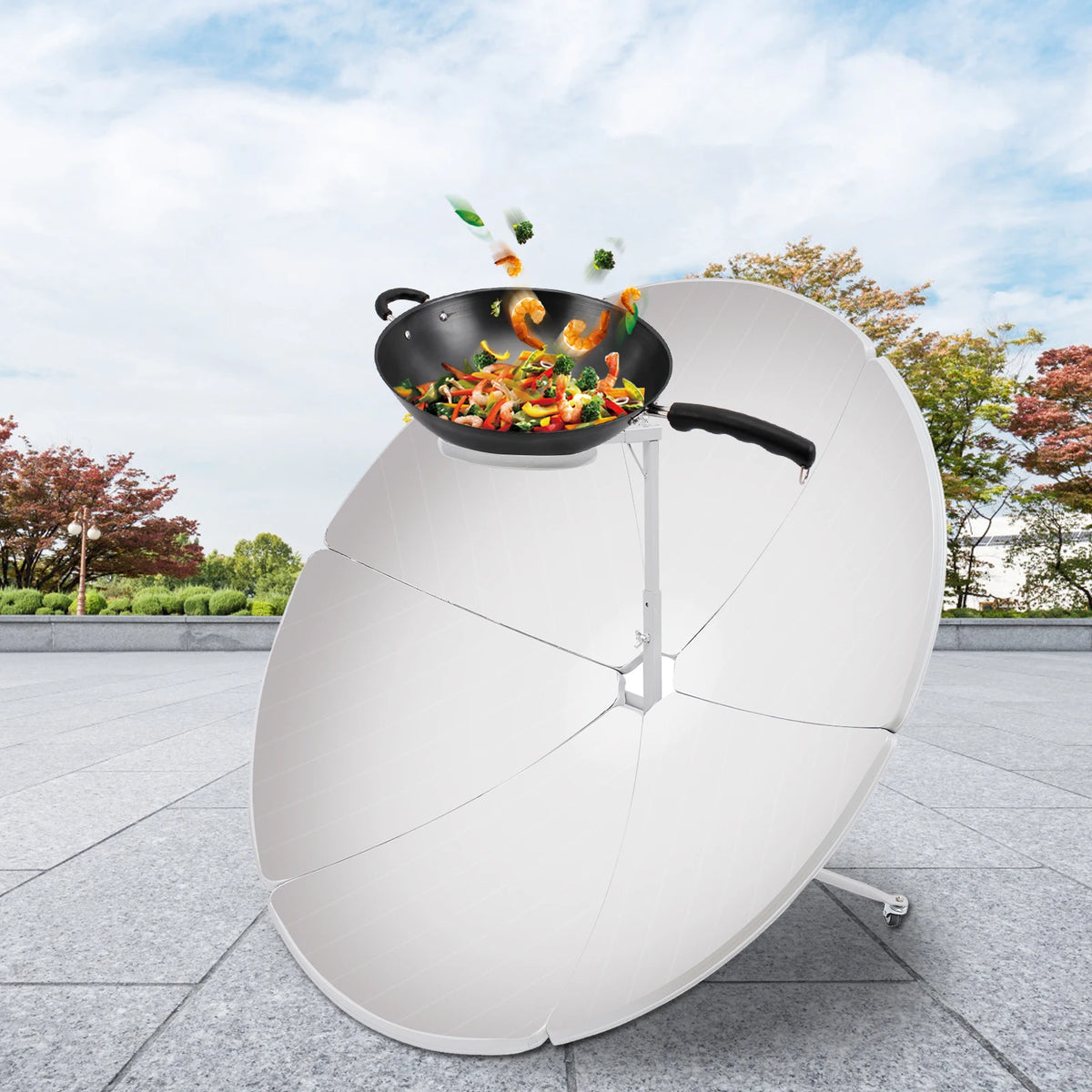 Parabolic Solar Cooker for Camping Off Grid Heating and Education
