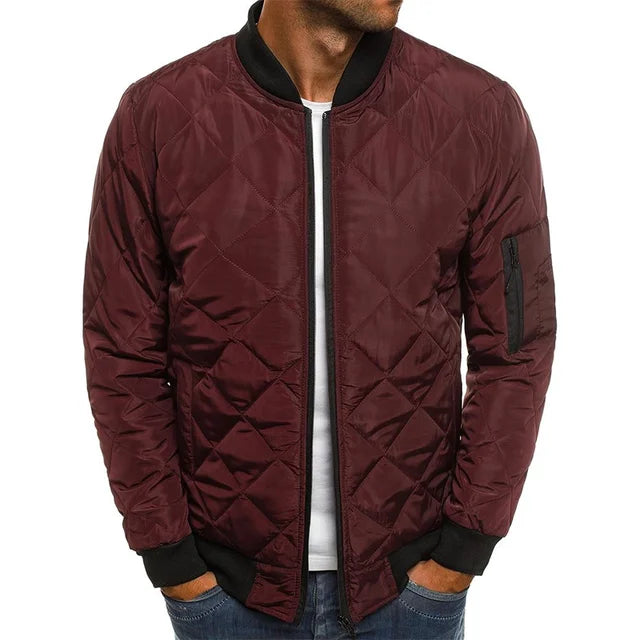 Winter Vintage Flight Mesh Baseball Collar Jacket For Men