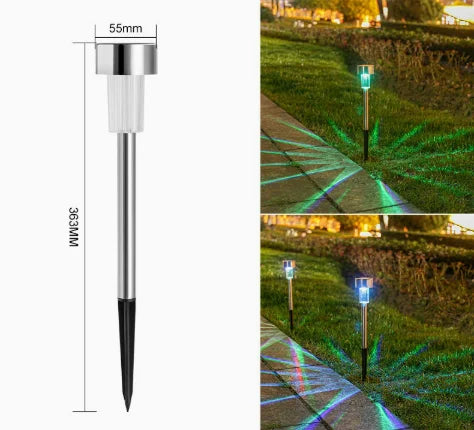 Stainless Steel Solar Garden Lights Waterproof Outdoor LED Pathway Lamps