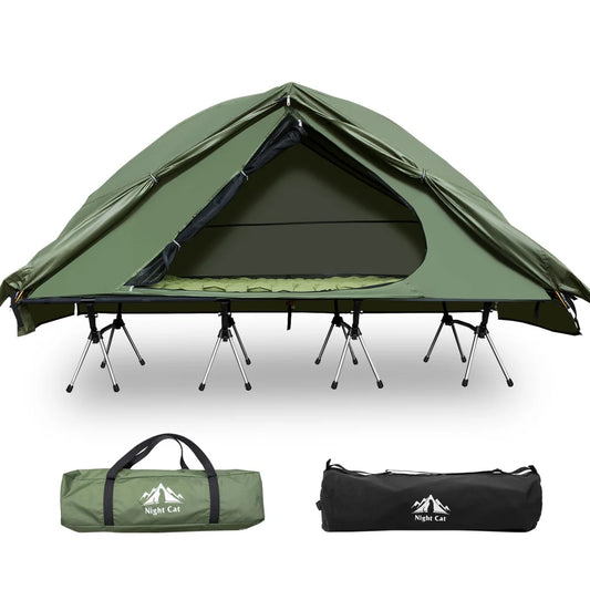 Night Cat Elevated Camping Cot Tent With Sixteen Legs