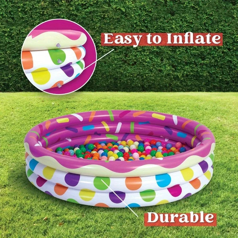 JOYFY 3 Pack 45'' X 10'' Inflatable Kiddie Swimming Pool for Kids Summer Water Pool Baby Swimming Pool Pit Ball Pool