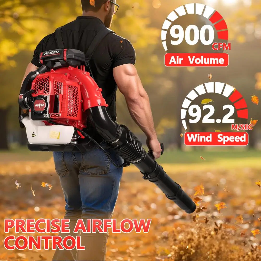 Premium 80CC Two Stroke Gas Backpack Leaf Blower Set