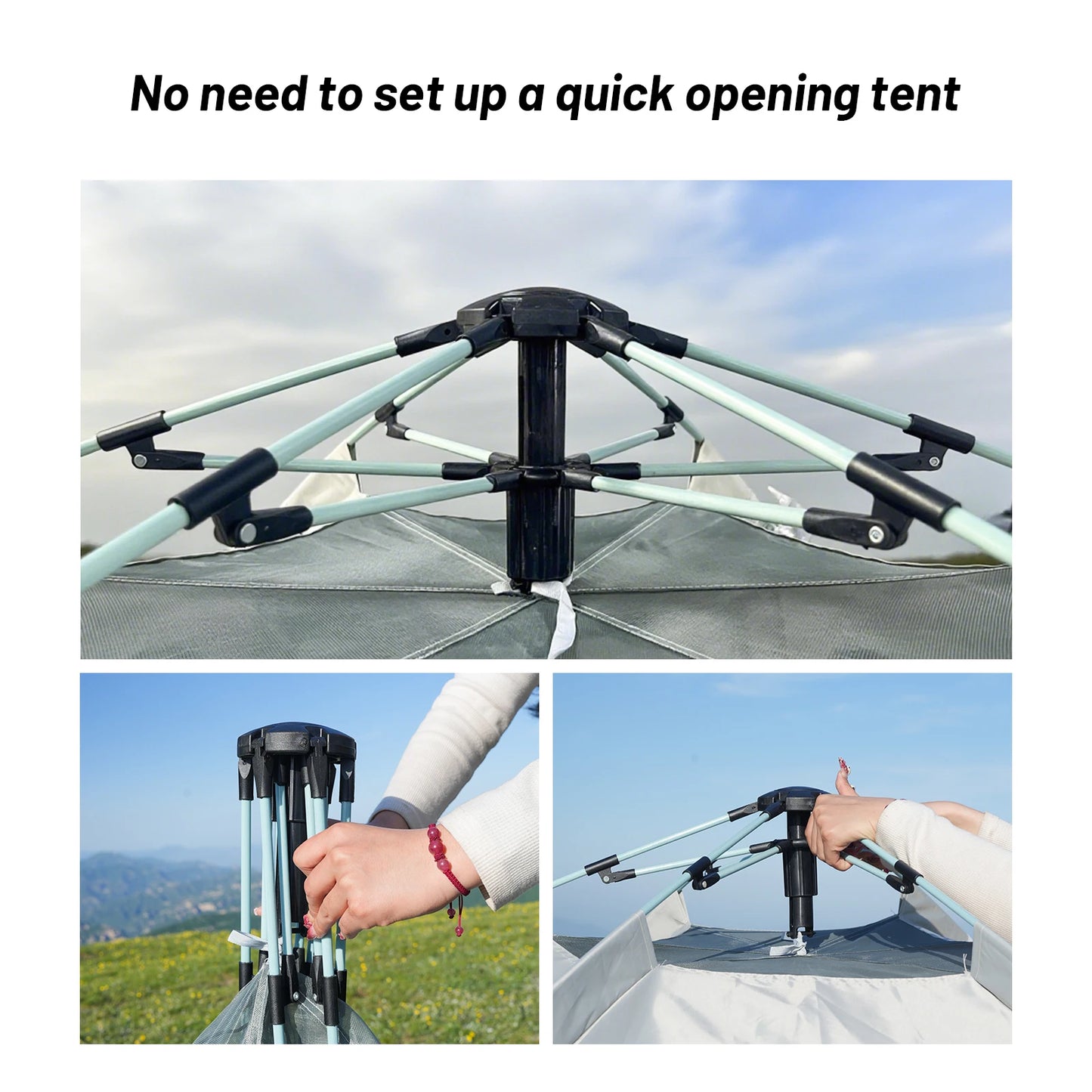 Pakicetus Spherical Hexagonal Camping Tent Quick Set Design Mesh Vent