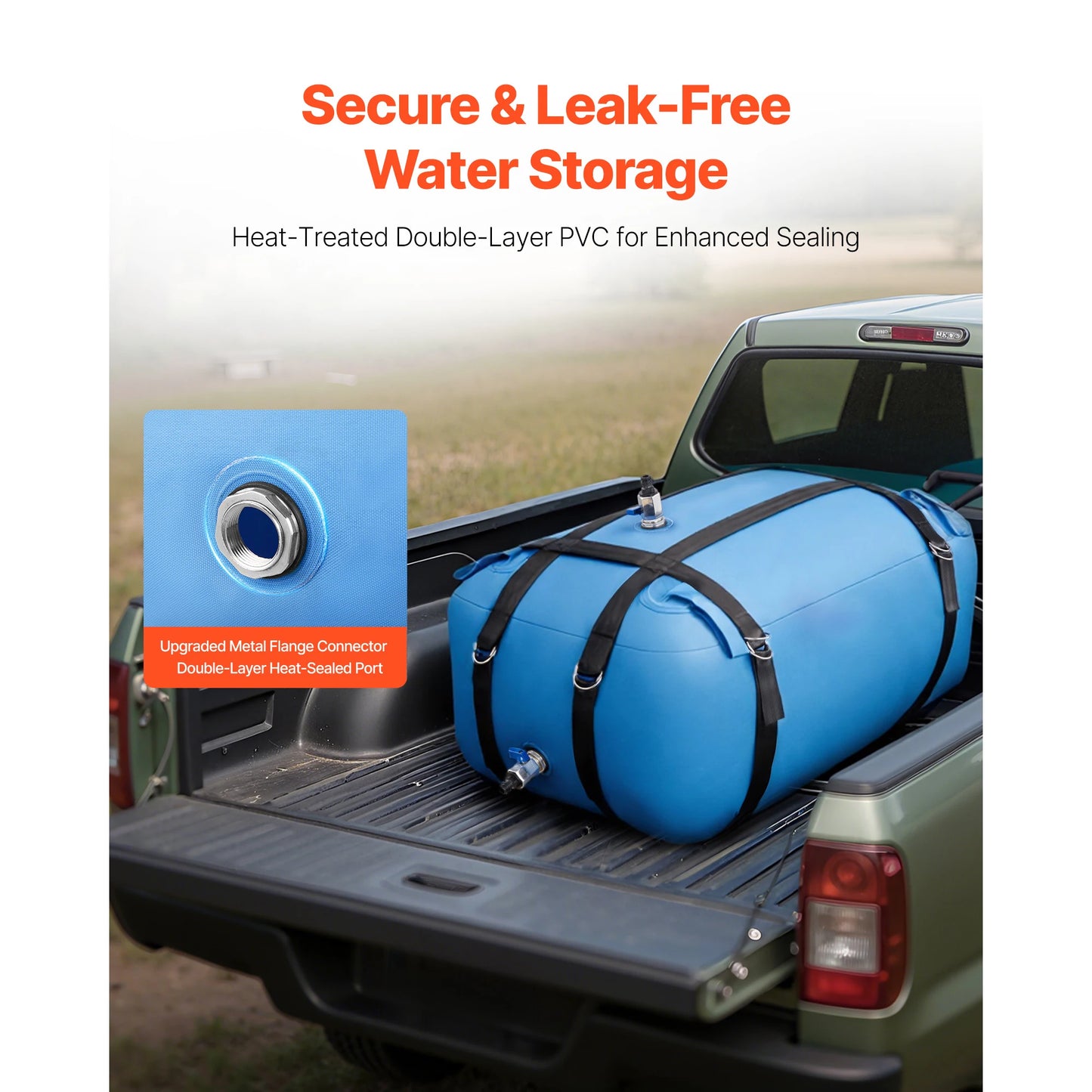 SucceBuy Water Storage Bladder TPU Portable Collapsible Water Bag