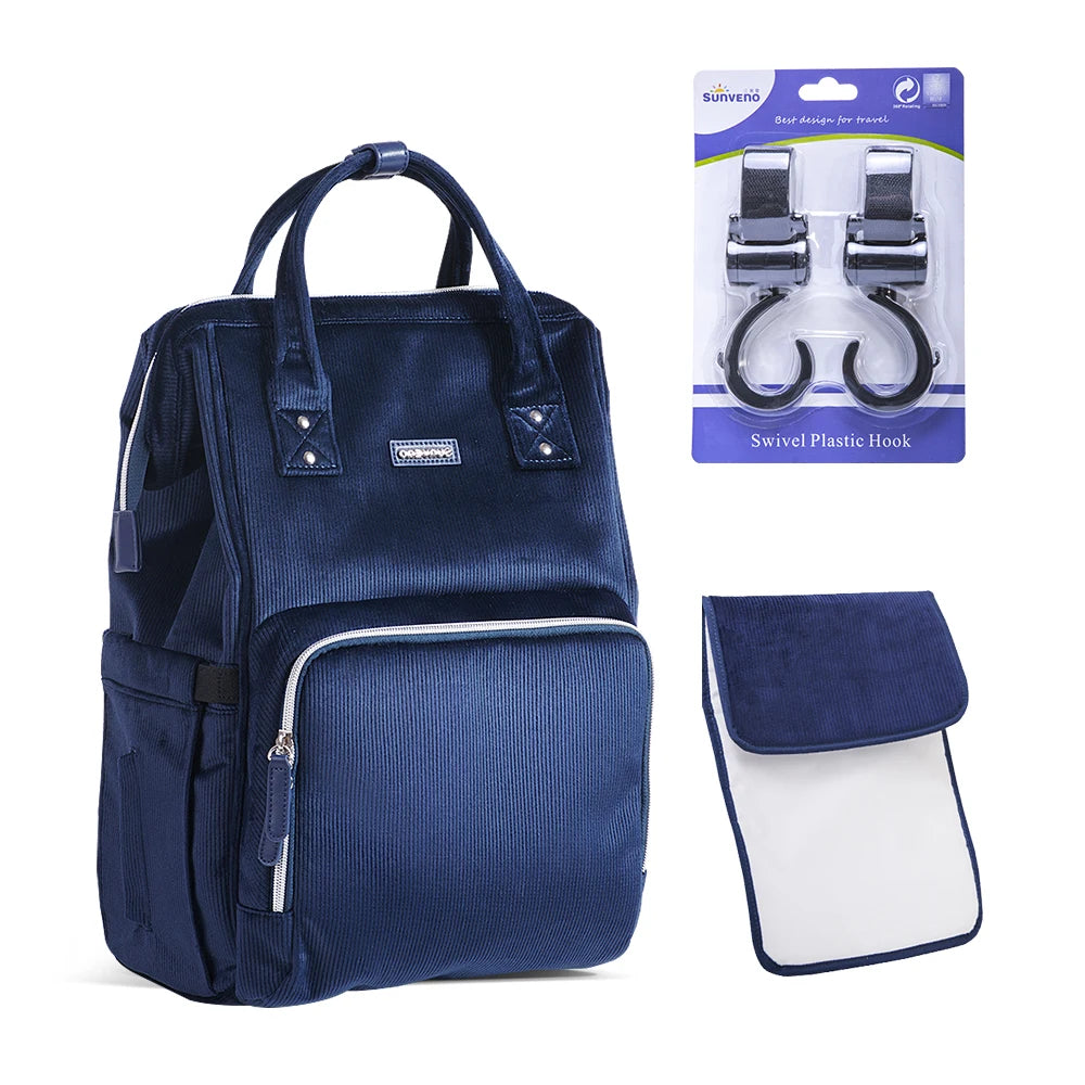 Sunveno Diaper Bag Backpack Travel Organizer For Moms And Baby
