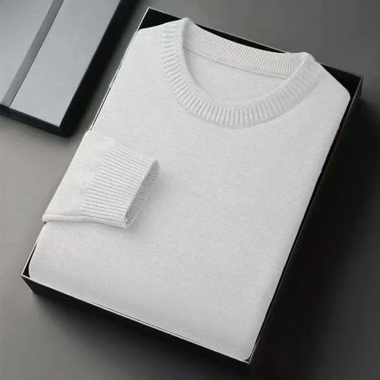 Men's Classic Crewneck Knit Pullover Sweater Lightweight Polyester